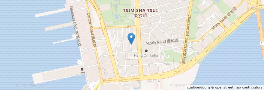Mapa de ubicacion de 澳門茶餐廳 en Çin, Guangdong, Hong Kong, Yeni Bölgeler, 油尖旺區 Yau Tsim Mong District.