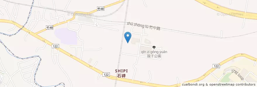 Mapa de ubicacion de 頭重社區活動中心 en 臺灣, 臺灣省, 新竹縣, 竹東鎮.