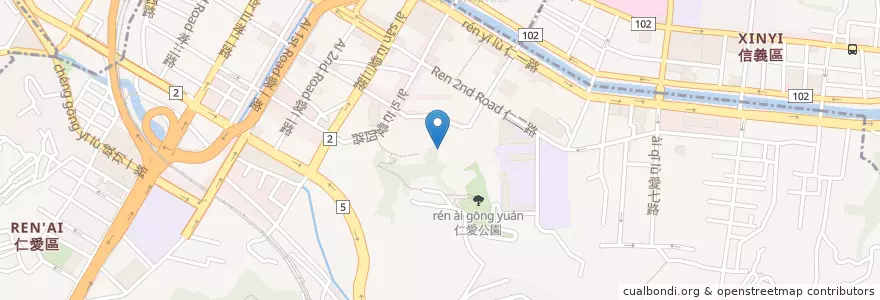 Mapa de ubicacion de 新忠勇里民活動中心 en Тайвань, Тайвань, Цзилун, 仁愛區.