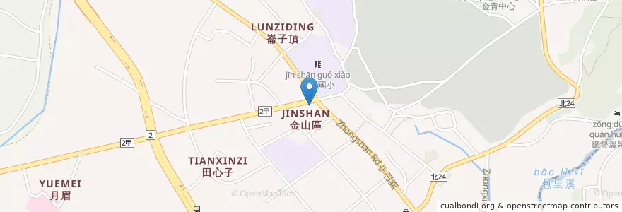 Mapa de ubicacion de 金山區公所 en Taiwán, Nuevo Taipéi, 金山區.