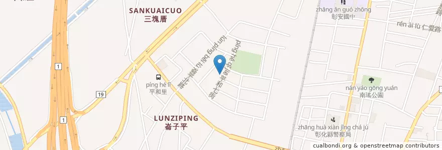 Mapa de ubicacion de 南北管戲曲音樂館 en 台湾, 台湾省, 彰化県, 彰化市.