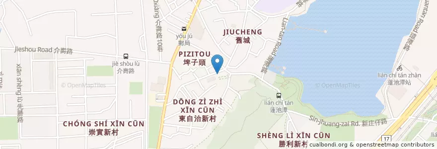 Mapa de ubicacion de 埤子頭鎮福廟 en Тайвань, Гаосюн, 左營區.