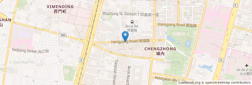 Mapa de ubicacion de 協豐藥局 en Taiwan, 新北市, Taipé, 萬華區, 中正區.