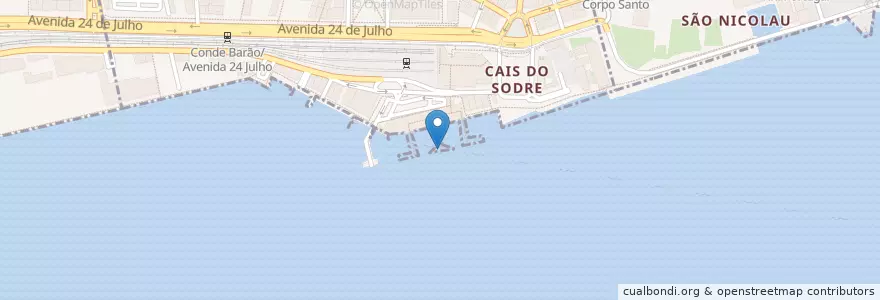 Mapa de ubicacion de Cais do Sodré en البرتغال.
