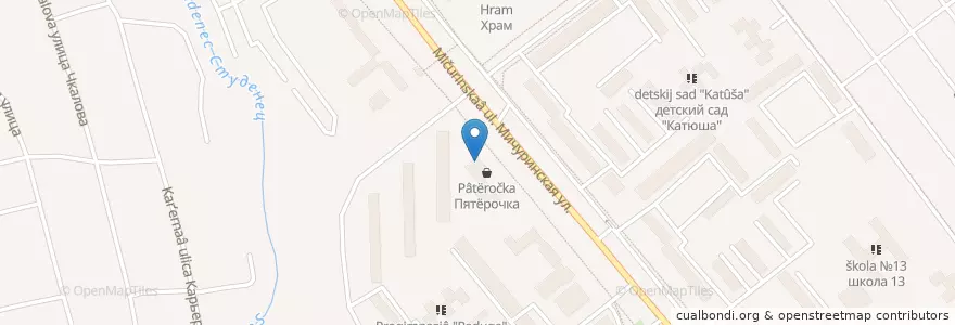 Mapa de ubicacion de Сбербанк en Rusland, Centraal Federaal District, Oblast Tambov, Тамбовский Район, Городской Округ Тамбов.