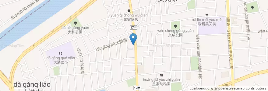 Mapa de ubicacion de 火力雞嘉義火雞肉飯 en Taiwan, Tainan, 北區.