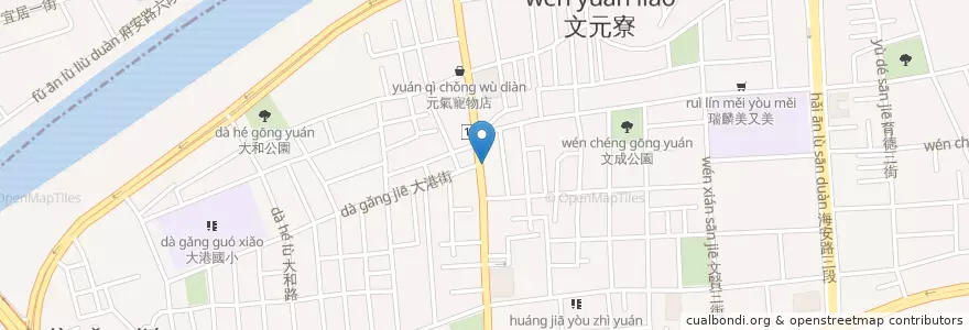 Mapa de ubicacion de 紅目寮麵攤 en تايوان, تاينان, 北區.