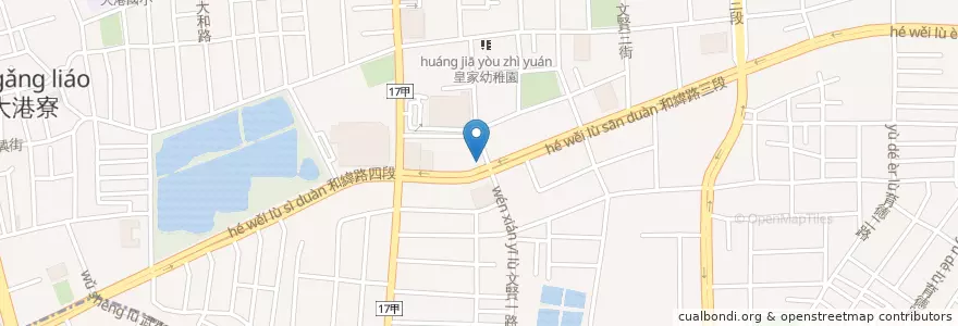 Mapa de ubicacion de 彩虹日本料理 en تایوان, 臺南市, 北區.