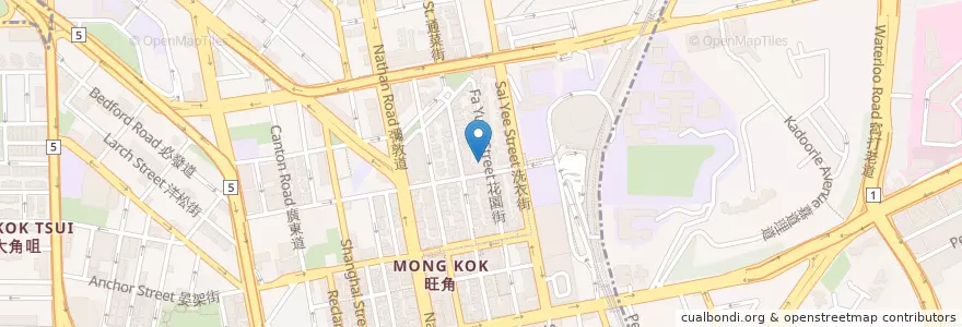 Mapa de ubicacion de 真知味 en Cina, Guangdong, Hong Kong, Kowloon, Nuovi Territori, 油尖旺區 Yau Tsim Mong District.