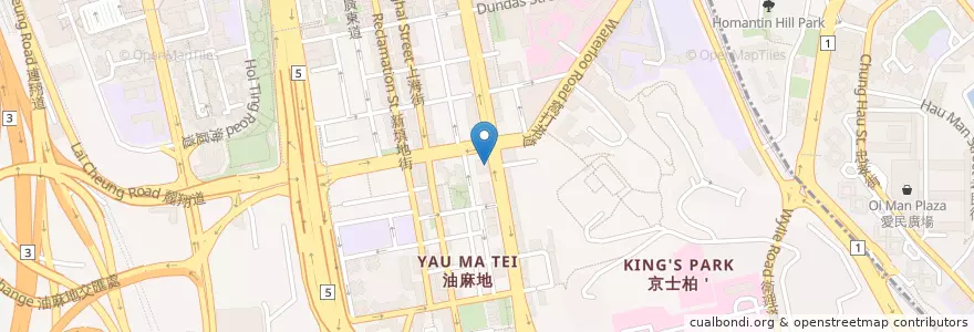 Mapa de ubicacion de 義順牛奶公司 Yee Shun Milk Company en 中国, 広東省, 香港, 九龍, 新界, 油尖旺區 Yau Tsim Mong District.