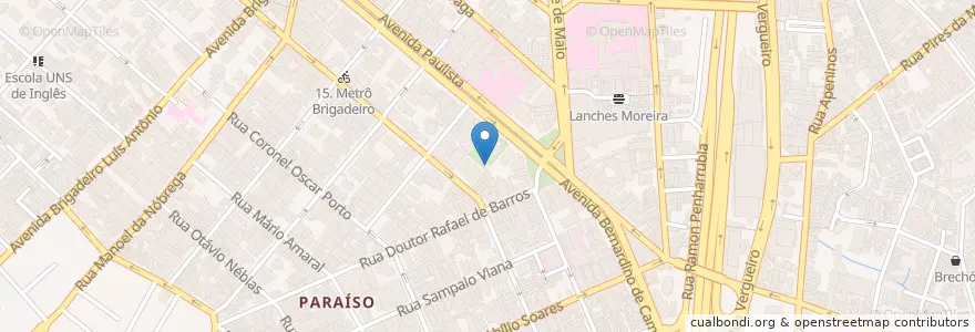 Mapa de ubicacion de Casa das Rosas Ristoro en Brasil, Região Sudeste, São Paulo, Região Geográfica Intermediária De São Paulo, Região Metropolitana De São Paulo, Região Imediata De São Paulo, São Paulo.