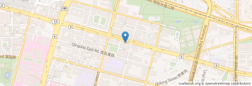 Mapa de ubicacion de 中正區公所 en 臺灣, 新北市, 臺北市, 中正區.