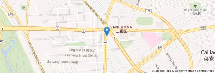 Mapa de ubicacion de 新北市政府消防局第三大隊重陽分隊 en Тайвань, Новый Тайбэй.