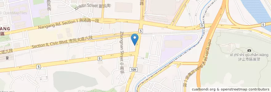 Mapa de ubicacion de 隆美皮膚科 en Taiwan, 新北市, Taipei, 南港區.
