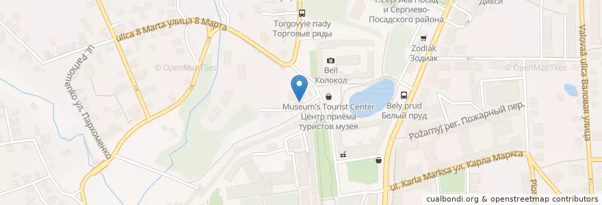 Mapa de ubicacion de Трапезная en Rusland, Centraal Federaal District, Oblast Moskou, Сергиево-Посадский Городской Округ.
