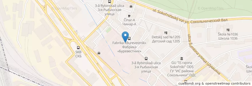 Mapa de ubicacion de Байер en Russland, Föderationskreis Zentralrussland, Moskau, Район Сокольники.