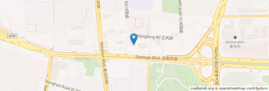 Mapa de ubicacion de 中国光大银行 en 中国, 广东省, 深圳市, 南山区, 南头街道.