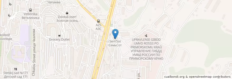 Mapa de ubicacion de City cafe en Russia, Far Eastern Federal District, Primorsky Krai, Владивостокский Городской Округ.