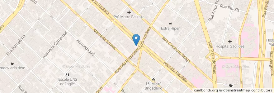 Mapa de ubicacion de Burger King en 브라질, 남동지방, 상파울루, Região Geográfica Intermediária De São Paulo, Região Metropolitana De São Paulo, Região Imediata De São Paulo, 상파울루.