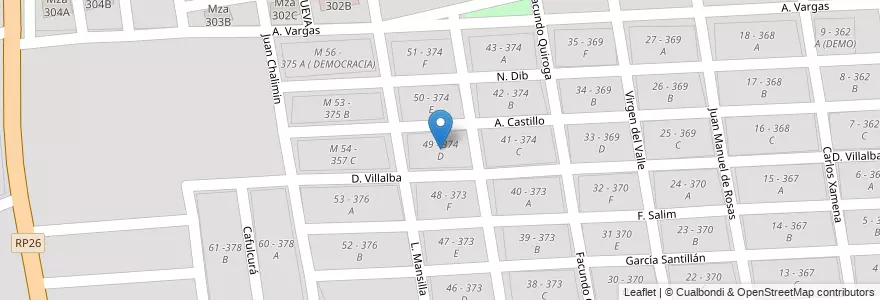 Mapa de ubicacion de 49 - 374 D en الأرجنتين, Salta, Capital, Municipio De Salta, Salta.