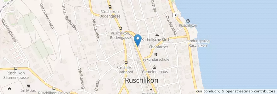 Mapa de ubicacion de da Toni en Svizzera, Zurigo, Bezirk Horgen, Rüschlikon.