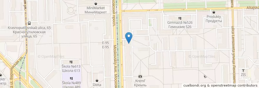 Mapa de ubicacion de Модерн en Russia, Northwestern Federal District, Leningrad Oblast, Saint Petersburg, Московский Район, Округ Звёздное.