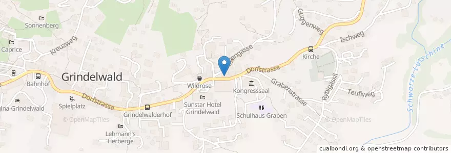 Mapa de ubicacion de Pizzeria Da Salvi en Suiza, Berna, Verwaltungsregion Oberland, Verwaltungskreis Interlaken-Oberhasli, Grindelwald.
