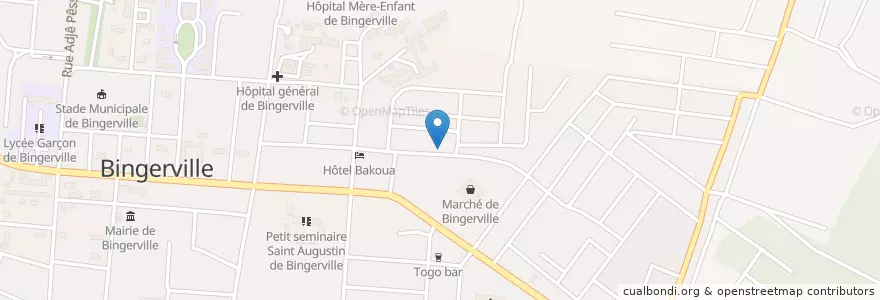 Mapa de ubicacion de Les deux manguiers en 科特迪瓦, 阿比让, Bingerville.