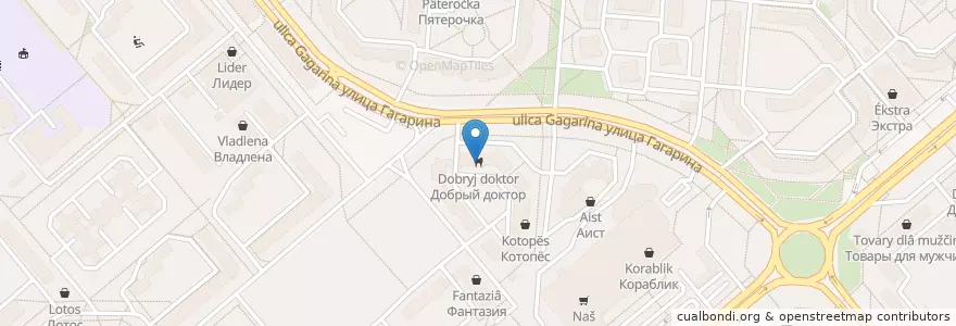 Mapa de ubicacion de Добрый доктор en Russia, Distretto Federale Centrale, Калужская Область, Городской Округ Обнинск.