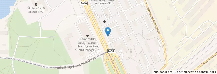 Mapa de ubicacion de Линлайн en 俄罗斯/俄羅斯, Центральный Федеральный Округ, Москва, Северный Административный Округ, Войковский Район.