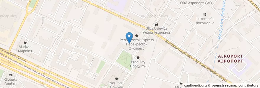 Mapa de ubicacion de Фито кафе en 러시아, Центральный Федеральный Округ, Москва, Северный Административный Округ, Район Аэропорт.