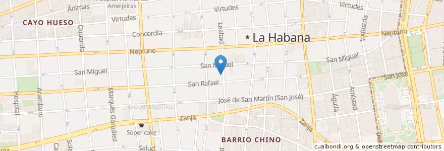 Mapa de ubicacion de Paladar ASAHI en Kuba, Havanna, Centro Habana.