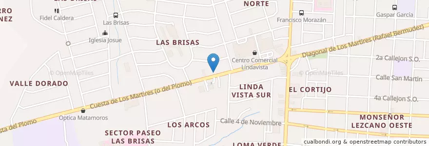 Mapa de ubicacion de Farmacia Espíritu Santo Linda Vista. en Nikaragua, Departamento De Managua, Managua (Municipio).