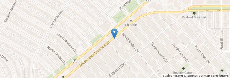 Mapa de ubicacion de YU/MI en États-Unis D'Amérique, Californie, Los Angeles County, Los Angeles, Beverly Hills.