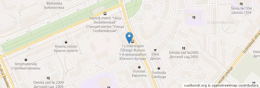 Mapa de ubicacion de Живика en Rusland, Centraal Federaal District, Moskou, Юго-Западный Административный Округ, Район Южное Бутово.