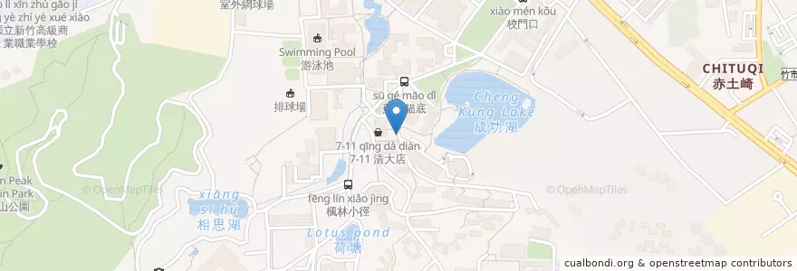 Mapa de ubicacion de 清華大學(小吃部) en 臺灣, 臺灣省, 新竹市, 東區.