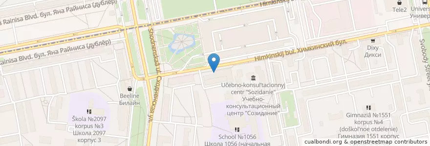 Mapa de ubicacion de Открытие en Rússia, Distrito Federal Central, Москва, Северо-Западный Административный Округ.
