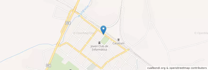 Mapa de ubicacion de Casa de la Cultura en Cuba, Holguín, Cacocum.