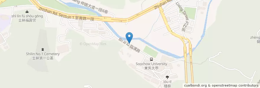 Mapa de ubicacion de 地下停車場 en 臺灣, 新北市, 臺北市, 士林區.
