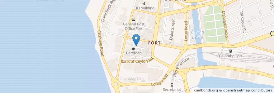 Mapa de ubicacion de The Dutch Pub en سری‌لانکا, බස්නාහිර පළාත, කොළඹ දිස්ත්‍රික්කය, Colombo.