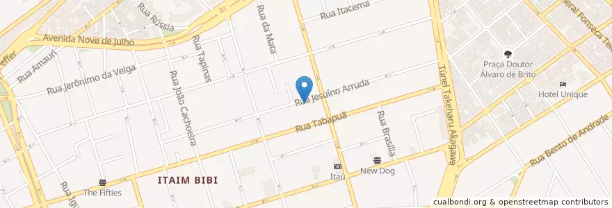 Mapa de ubicacion de DeRose Method Itaim en Brasil, Región Sudeste, San Pablo, Região Geográfica Intermediária De São Paulo, Região Metropolitana De São Paulo, Região Imediata De São Paulo, San Pablo.