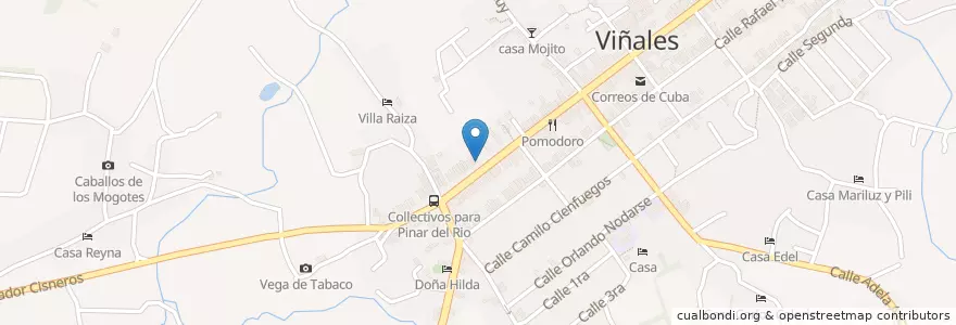 Mapa de ubicacion de La Rápida en Küba, Pinar Del Río, Viñales.