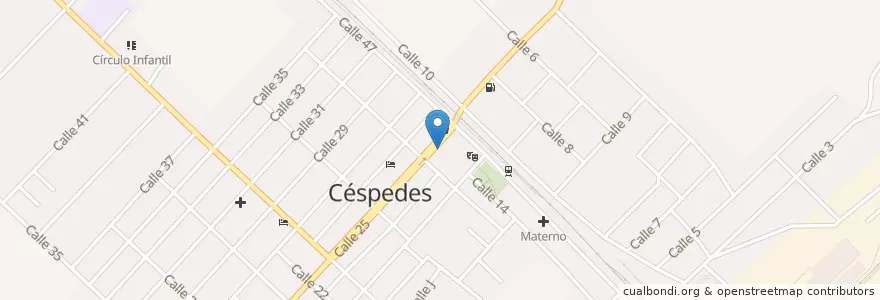 Mapa de ubicacion de Cadeca en كوبا, Camagüey, Céspedes, Pueblo De Céspedes.