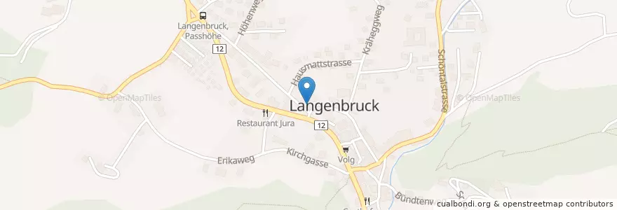 Mapa de ubicacion de Ross-Stall en Швейцария, Базель-Ланд, Bezirk Waldenburg, Langenbruck.