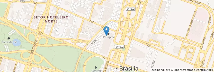 Mapa de ubicacion de Gaudi Café en البَرَازِيل, Região Integrada De Desenvolvimento Do Distrito Federal E Entorno, المنطقة المركزية الغربية, القطاع الفدرالي, Região Geográfica Intermediária Do Distrito Federal, Região Geográfica Imediata Do Distrito Federal, برازيليا.