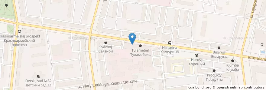 Mapa de ubicacion de Harats en ロシア, 中央連邦管区, Тульская Область, Городской Округ Тула.