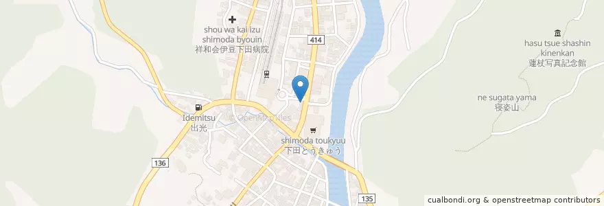 Mapa de ubicacion de Magic India en 日本, 静岡県, 下田市.