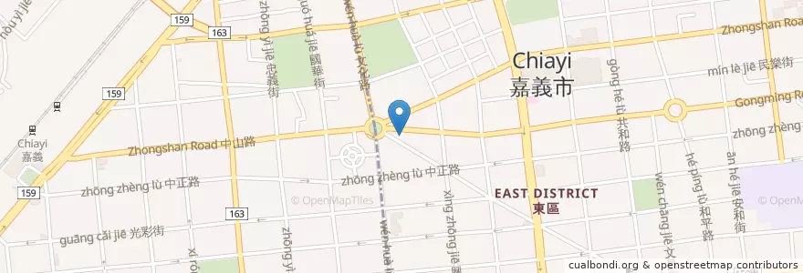 Mapa de ubicacion de 第一商業銀行 en Taïwan, Province De Taïwan, Chiayi, Comté De Chiayi, 東區.