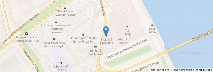 Mapa de ubicacion de Столовая en Rusland, Centraal Federaal District, Oblast Jaroslavl, Ярославский Район, Городской Округ Ярославль.