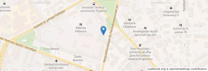 Mapa de ubicacion de Панацея en Russland, Föderationskreis Zentralrussland, Oblast Jaroslawl, Ярославский Район, Городской Округ Ярославль.